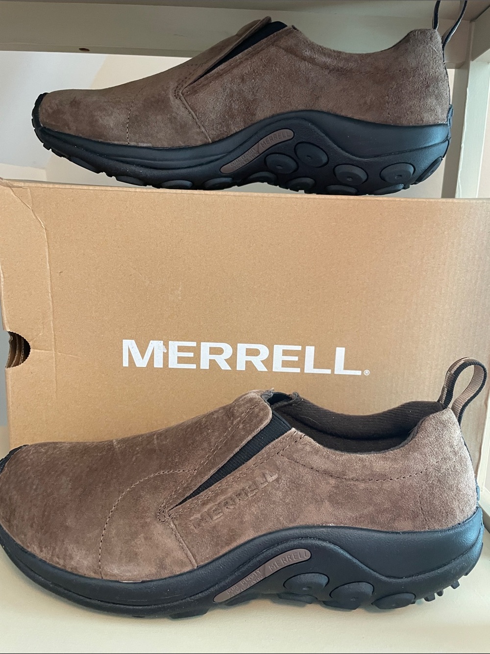 Merrell Brown Suede Slip-On Casual Loafer Men’s 10